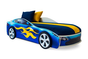 Детская кровать-машина Бондимобиль синий в Кургане