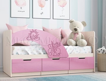Детская кровать с бортиками Юниор-3, Розовый металлик в Шадринске