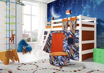 Детская кровать-чердак Соня, Вариант 6 Белый в Шадринске