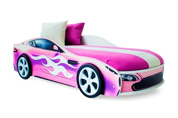 Кровать-машина Бондимобиль розовый в Кургане