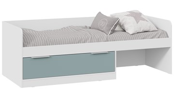 Односпальная детская кровать Марли Тип 1 (Белый/Серо-голубой) в Шадринске
