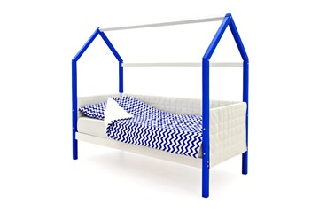 Детская кровать-домик «Svogen сине-белый» мягкая в Шадринске