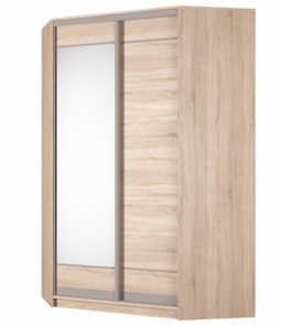 Угловой шкаф Аларти (YA-230х1400(602) (10) Вар. 5; двери D1+D2), с зеркалом в Шадринске