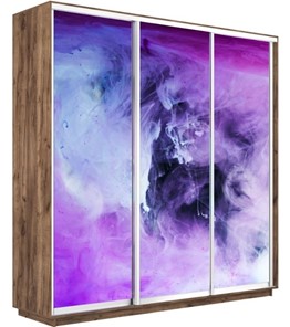 Шкаф Экспресс 2400х600х2200, Фиолетовый дым/дуб табачный в Кургане