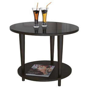 Журнальный столик Мебелик BeautyStyle - 10, венге/стекло черное в Шадринске