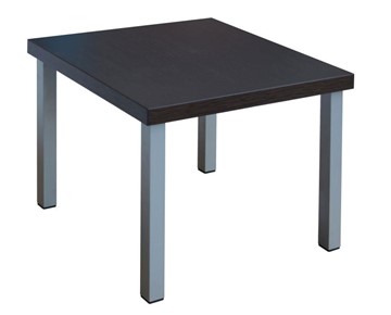 Квадратный столик КРОНИД Триада, венге/алюминий в Кургане