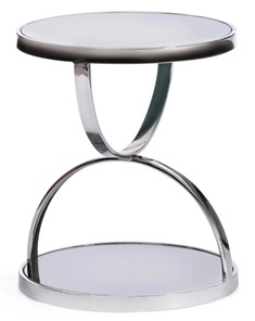 Стеклянный столик GROTTO (mod. 9157) металл/дымчатое стекло, 42х42х50, хром в Кургане