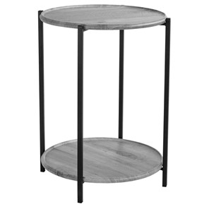 Круглый столик Мебелик BeautyStyle-21 (орех гикори / черный) в Шадринске