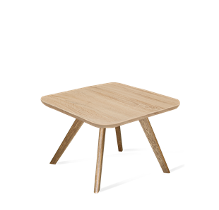 Квадратный столик SHT-S39 / SHT-TT 60/60 ЛДСП (дуб сонома/брашированный коричневый) в Кургане
