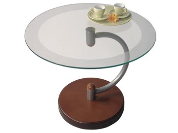 Стеклянный столик в гостиную Дуэт 13Н (металлик средне-коричневый) в Шадринске