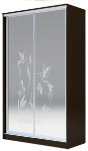 Шкаф 2400х1362х620 два зеркала,"Колибри" ХИТ 24-14-66-03 Венге Аруба в Шадринске