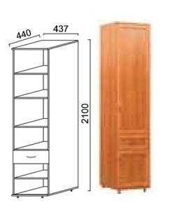 Распашной шкаф Александра-1, ПР-4, шимо светлый, МДФ с кожзамом в Шадринске