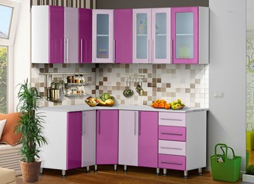 Угловая кухня Мыло 224 1800х1400, цвет Виолетта/Сирень в Шадринске