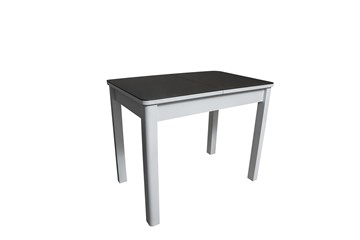 Стеклянный стол Айсберг-2СТ белое/черное/прямые массив в Шадринске