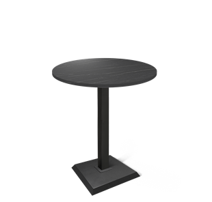 Барный стол Sheffilton SHT-TU5-BS2/H110 / SHT-TT 80 ЛДСП (камень пьетра гриджио черный/черный) в Шадринске