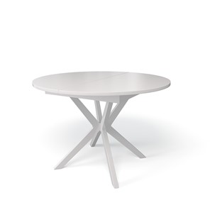 Обеденный круглый стол Kenner B1100 (Белый/Стекло белое сатин) в Шадринске