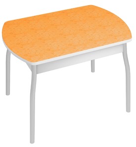 Кухонный стол Орфей-6, Оранжевые цветы в Шадринске