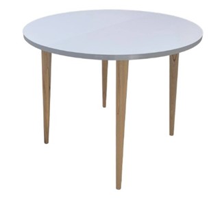 Кухонный раздвижной круглый стол Creo-line Серый камень 90*90 см ЛДСП в Шадринске