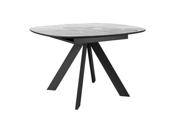 Керамический стол DikLine BK100 Керамика Серый мрамор/подстолье черное/опоры черные в Шадринске