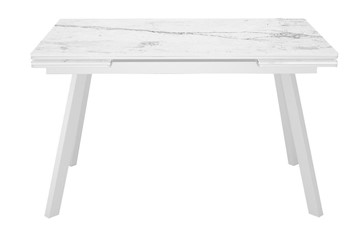 Керамический стол DikLine SKA125 Керамика Белый мрамор/подстолье белое/опоры белые (2 уп.) в Шадринске