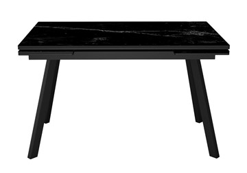 Стол кухонный раскладной DikLine SKA125 Керамика Черный мрамор/подстолье черное/опоры черные (2 уп.) в Кургане