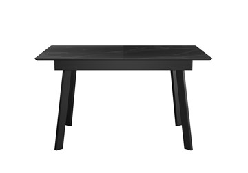 Керамический кухонный стол DikLine SKH125 Керамика Черный мрамор/подстолье черное/опоры черные (2 уп.) в Шадринске