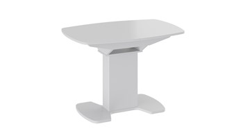 Раздвижной стол Портофино (СМ(ТД)-105.01.11(1)), цвет  Белый глянец/Стекло белое в Шадринске