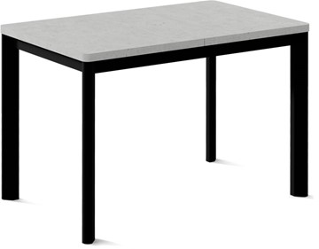 Кухонный стол раскладной Кубика Токио-2L (ноги металлические черные, светлый цемент) в Шадринске
