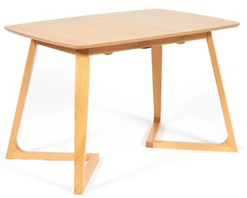 Кухонный стол раздвижной VAKU (Ваку) бук/мдф 80x120+40x75, Натуральный бук арт.13987 в Шадринске
