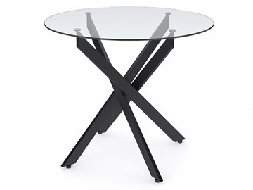 Стеклянный обеденный стол Dikline R900 стекло/ножки черный металл в Шадринске