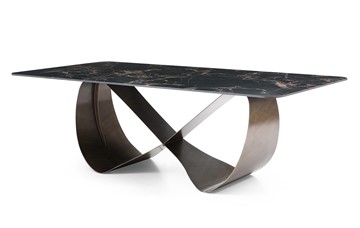 Керамический стол DT9305FCI (240) черный керамика/бронзовый в Шадринске