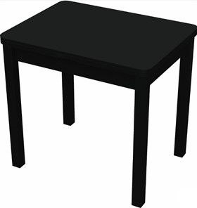 Обеденный раздвижной стол Бари дерево №8 (стекло черное/черный) в Кургане