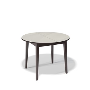 Обеденный круглый стол Kenner 1000M (Венге/Стекло крем сатин) в Кургане