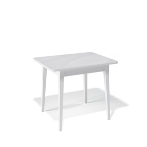 Обеденный раздвижной стол Kenner 900M (Белый/Стекло белое глянец) в Шадринске