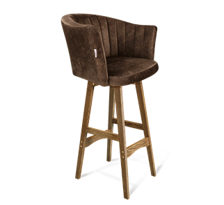 Барный стул SHT-ST42-1 / SHT-S65 (кофейный трюфель/дуб брашированный коричневый) в Шадринске