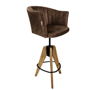 Барный стул SHT-ST42-1 / SHT-S92 (кофейный трюфель/браш.коричневый/черный муар) в Шадринске