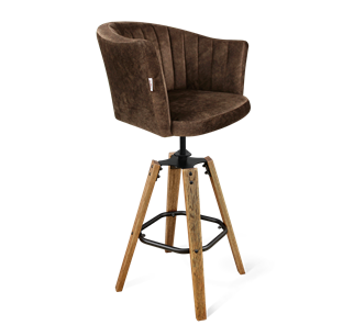Барный стул SHT-ST42-1 / SHT-S93 (кофейный трюфель/браш.коричневый/черный муар) в Шадринске