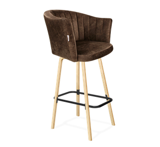 Барный стул SHT-ST42-1 / SHT-S94 (кофейный трюфель/прозрачный лак/черный муар) в Кургане