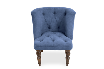 Мягкое кресло Brendoss Бриджит синий ножки коричневые в Шадринске