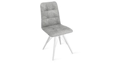 Обеденный стул Аспен К3 (Белый матовый/Микровелюр Wellmart Silver) в Шадринске