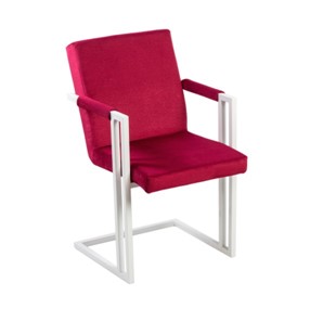 Обеденный стул Бруно, Белый/Аврора 11(бордовый) в Шадринске