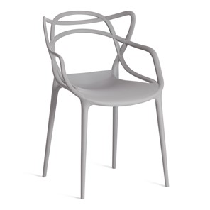 Стул обеденный Cat Chair (mod.028) пластик, 54,5*56*84 серый, арт.13276 в Шадринске