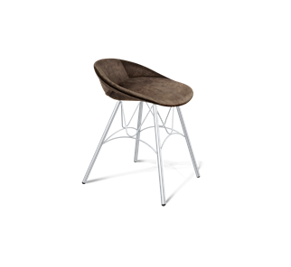 Обеденный стул SHT-ST19-SF1 / SHT-S100 (кофейный трюфель/хром лак) в Кургане