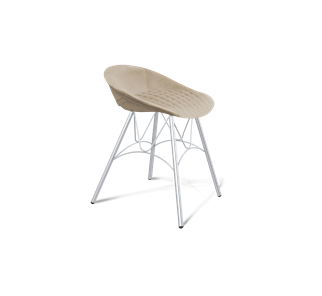 Обеденный стул SHT-ST19-SF1 / SHT-S100 (ванильный крем/хром лак) в Кургане