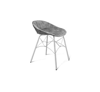 Обеденный стул SHT-ST19-SF1 / SHT-S107 (дымный/хром лак) в Кургане