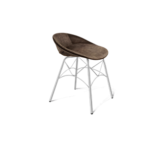 Обеденный стул SHT-ST19-SF1 / SHT-S107 (кофейный трюфель/хром лак) в Кургане
