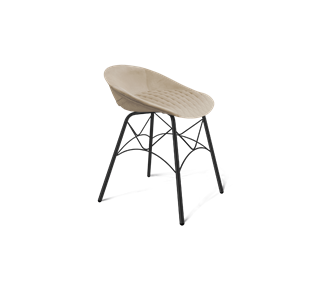 Обеденный стул SHT-ST19-SF1 / SHT-S107 (ванильный крем/черный муар) в Шадринске