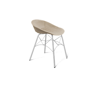 Обеденный стул SHT-ST19-SF1 / SHT-S107 (ванильный крем/хром лак) в Кургане