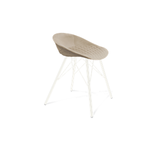 Обеденный стул SHT-ST19-SF1 / SHT-S37 (ванильный крем/белый муар) в Шадринске