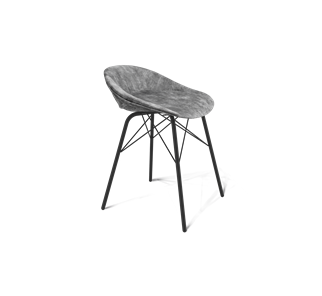 Обеденный стул SHT-ST19-SF1 / SHT-S64 (дымный/черный муар) в Кургане